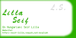 lilla seif business card